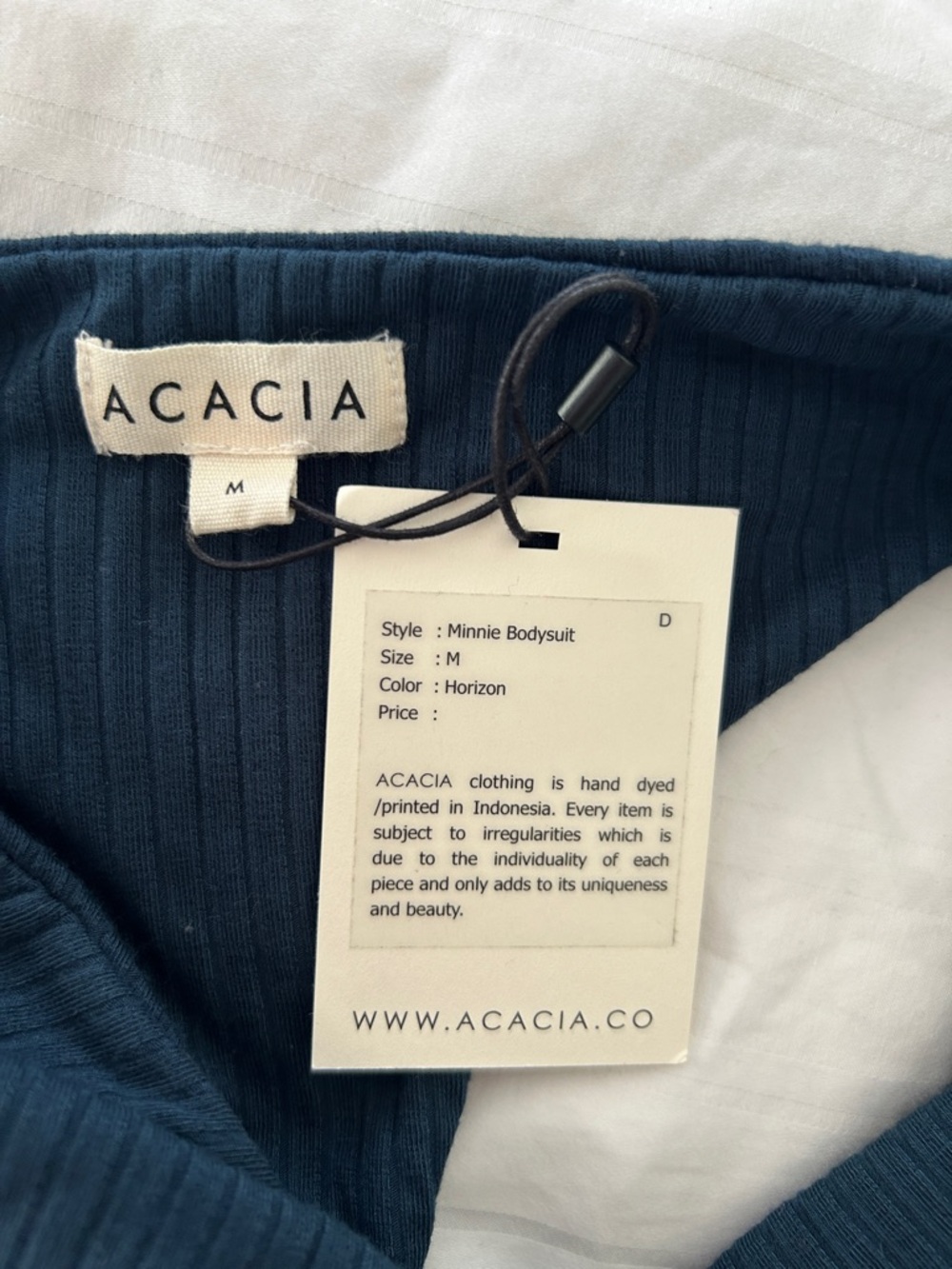 Acacia Ribbed Minnie Bodysuit color is Horizontal size M - Picture 8 of 9